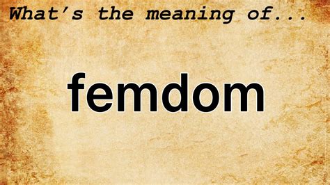 femdom meaning